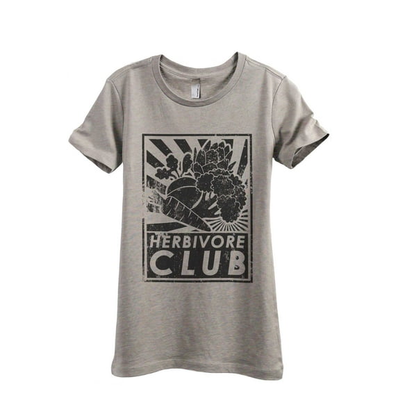 Herbivore Club Women's Fashion Relaxed T-Shirt Tee Heather Tan Large