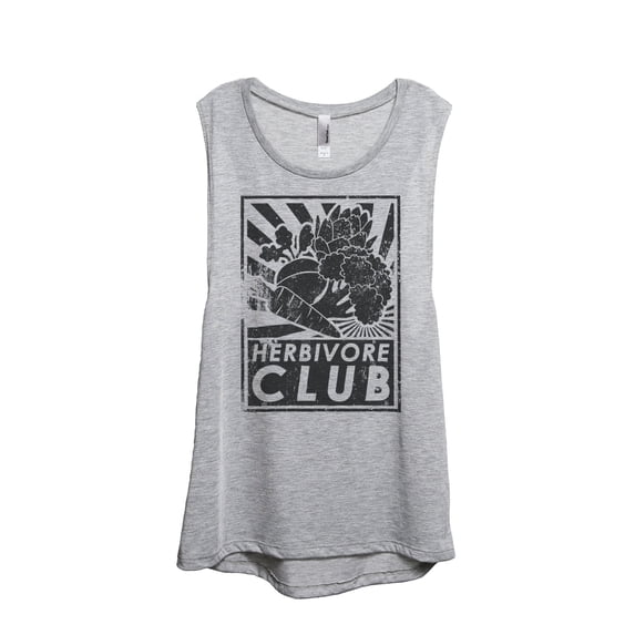 Herbivore Club Women's Fashion Sleeveless Muscle Workout Yoga Tank Top Sport Grey Medium