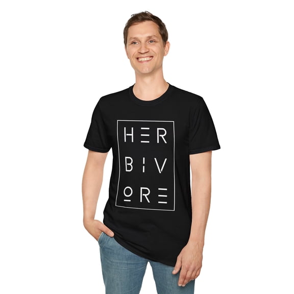 Herbivore, Gildan Unisex Softstyle T-Shirt, Vegan Graphic Tee, S-3XL