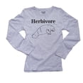 thumbnail image 1 of Herbivore Manatee Simple Classic Women's Long Sleeve Grey T-Shirt, 1 of 2