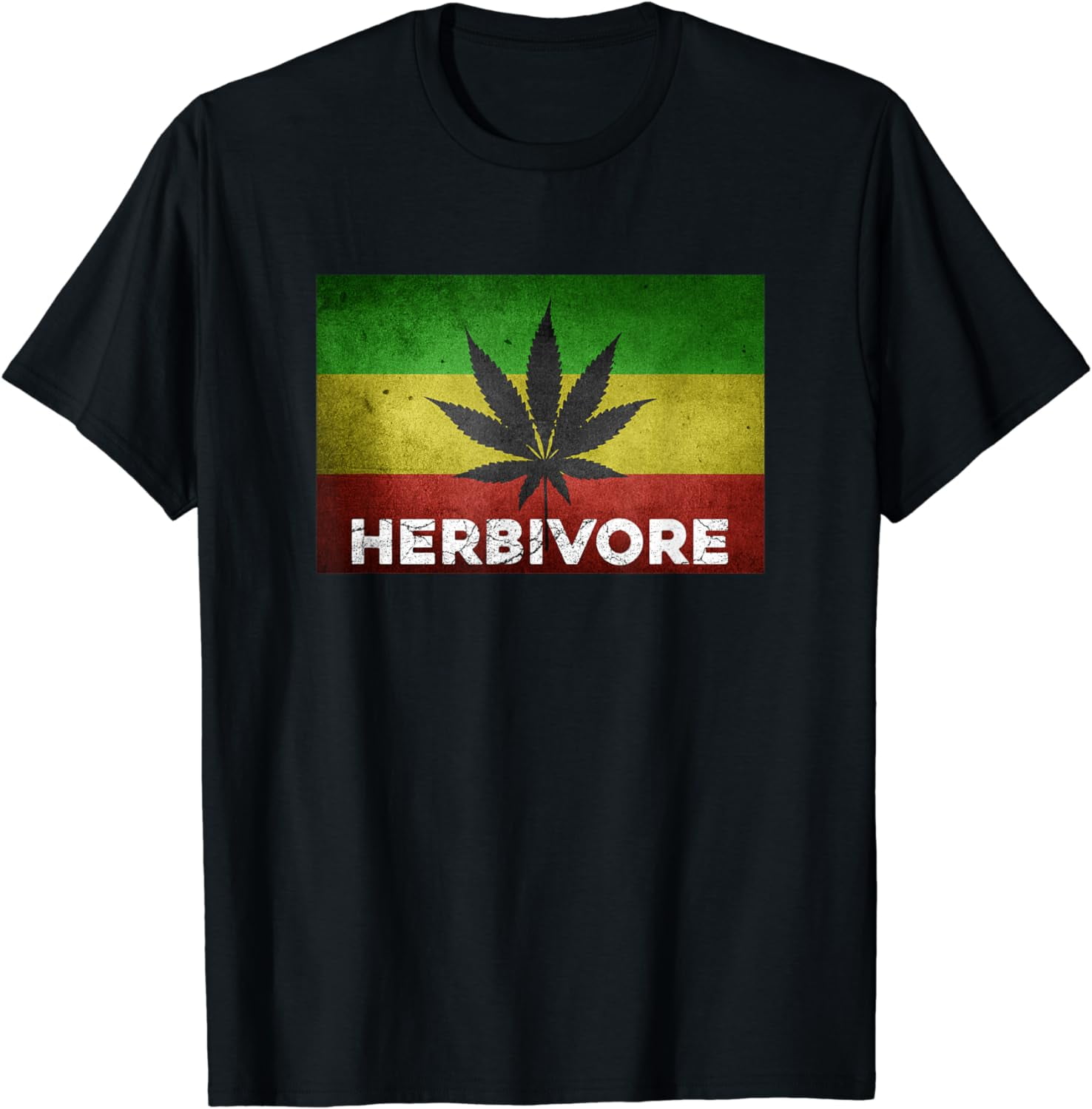 Herbivore Pun Marijuana Weed Cannabis Leaf Jamaican TShirt