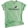thumbnail image 1 of Herbivore T-Shirt, Unisex Women's Men's Shirt, Vegan Shirt, Veganism T-shirt, Heather Apple Green, Medium, 1 of 6