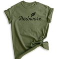 thumbnail image 1 of Herbivore T-Shirt, Unisex Women's Men's Shirt, Vegan Shirt, Veganism T-shirt, Heather Military Green, XX-Large, 1 of 6