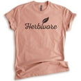 thumbnail image 1 of Herbivore T-Shirt, Unisex Women's Men's Shirt, Vegan Shirt, Veganism T-shirt, Heather Sunset, Medium, 1 of 6