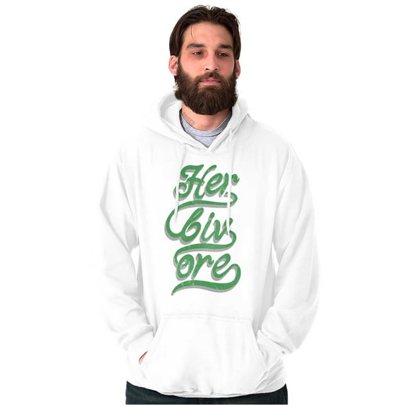 Herbivore Vegetarian Healthy Life Unisex Plus Fleece Graphic Hoodie Brisco Brands 2X