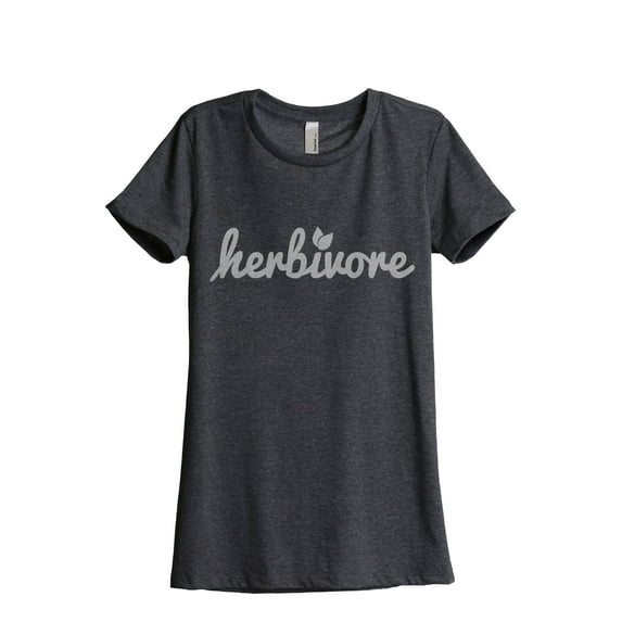 Herbivore Women's Fashion Relaxed T-Shirt Tee Charcoal Grey Large