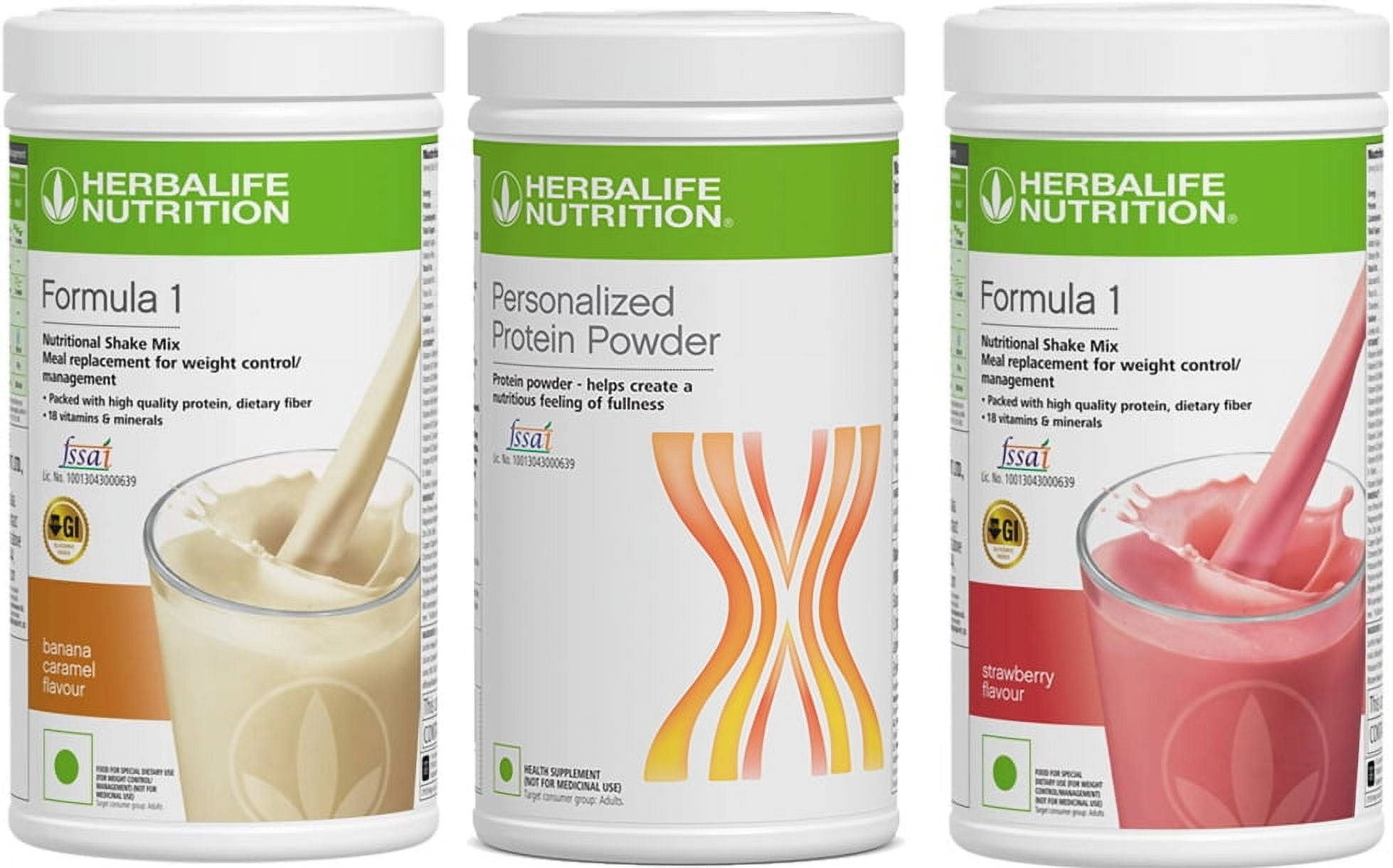 Herblife Nutrition Shake Mix - Banana With Strawberry And Protein Powder 400g For Weight Loss