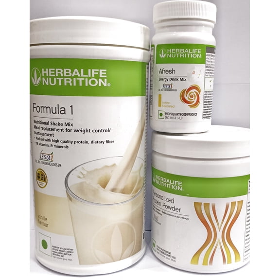 Herblife Nutrition Shake Mix French Vanila 500g With Protine Powder 200g And Lemon Afresh 50g For Waight Loss