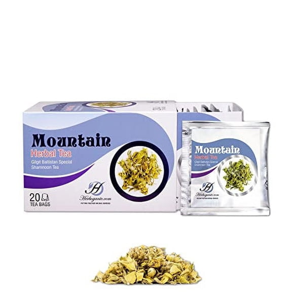 Herboganic Mountain Herbal Tea - Digestion and Immune Support, 20 Tea Bags