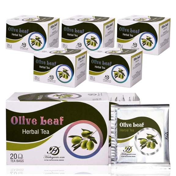 Herboganic Olive Leaf Herbal Tea – 60 Tea Bags Immune Support, Heart Health & Digestion Antioxidant-Rich & Detoxifying 100% Natural Herbal Blend