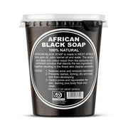Herboganic Raw African Black Soap Paste, 32 oz - 100% Pure Natural Product of Ghana with Benefits of Shea Butter