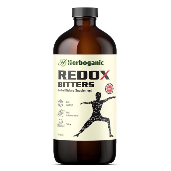 Herboganic Redox Bitter for Overall Health and Wellness, 16 Fl Oz