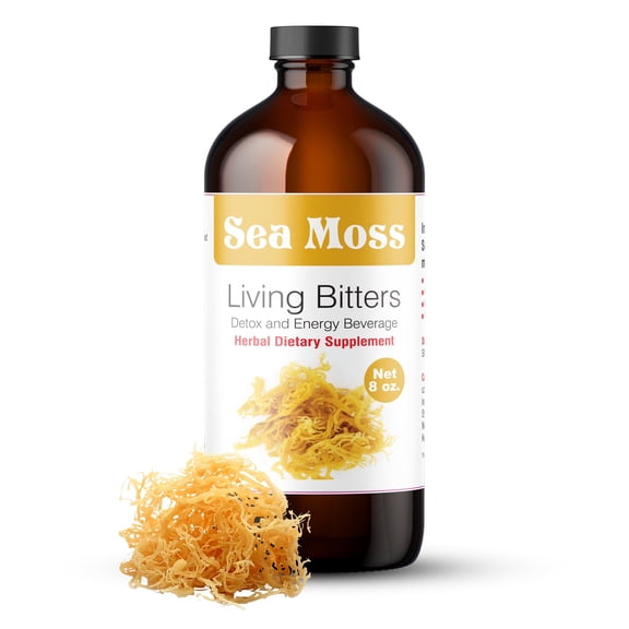 Herboganic Sea Moss Living Bitters, All Natural with Minerals and Vitamins, 16 oz