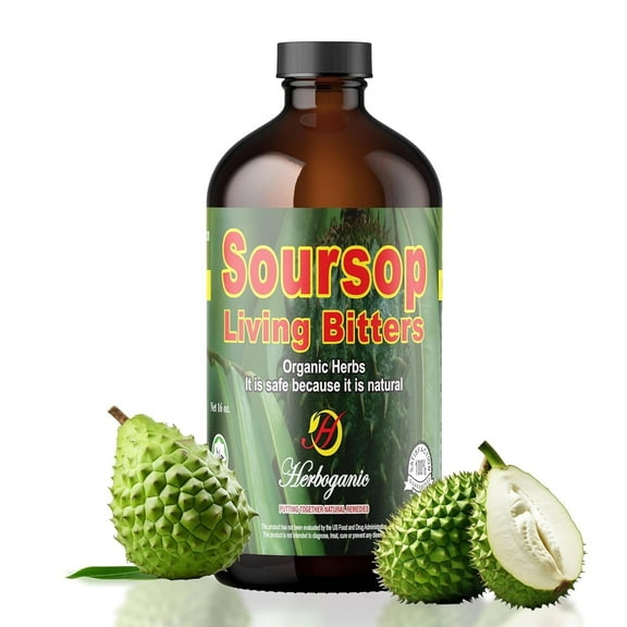 Herboganic Soursop Living Bitters - Natural 16 Ounces