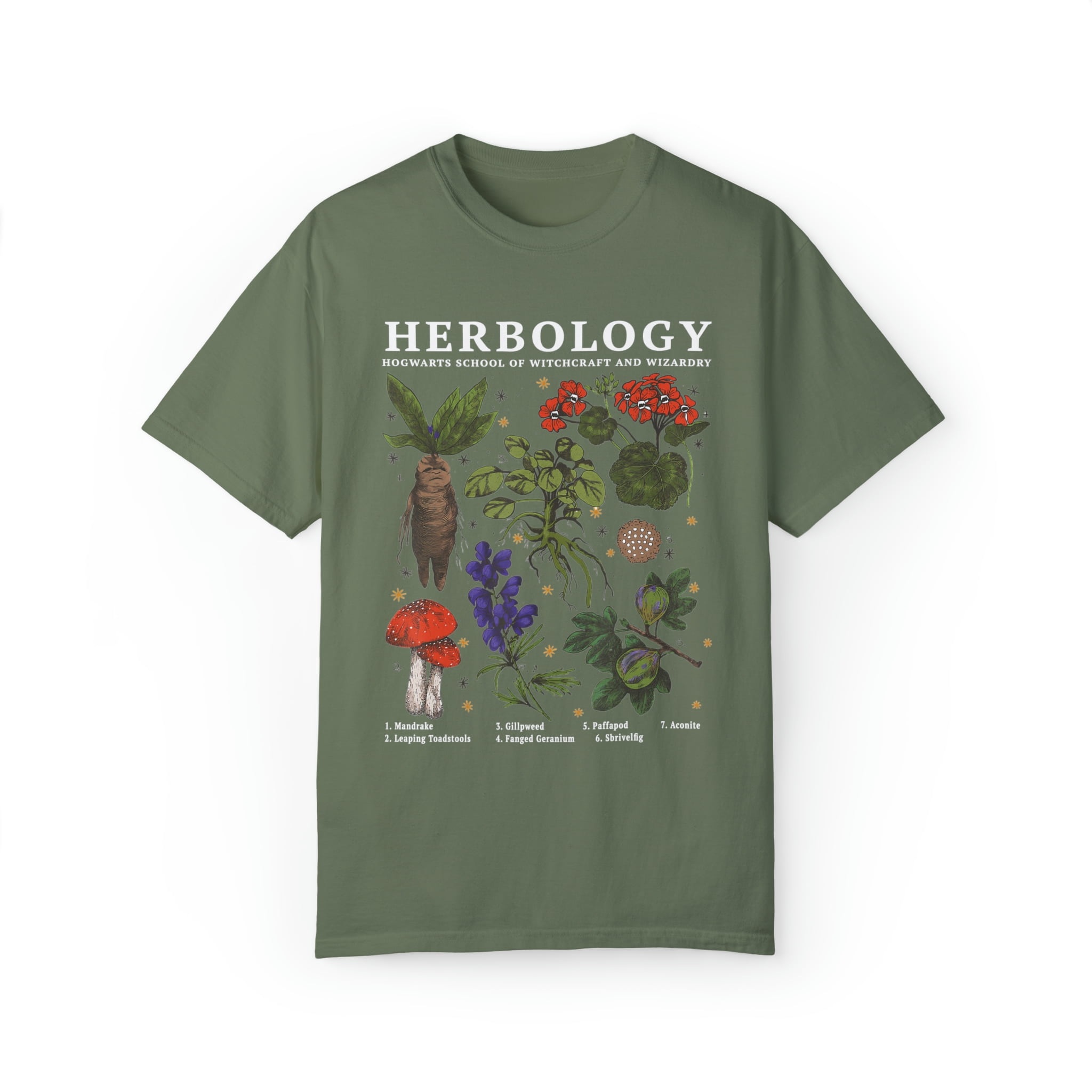 Herbology Shirts, Witchcraft School Tshirt, Magic Wizard Plants Tshirts
