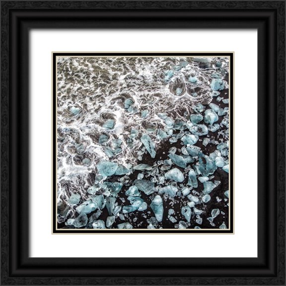 Herbord, Markus 12x12 Black Ornate Wood Framed with Double Matting Museum Art Print Titled - Diamond Beach