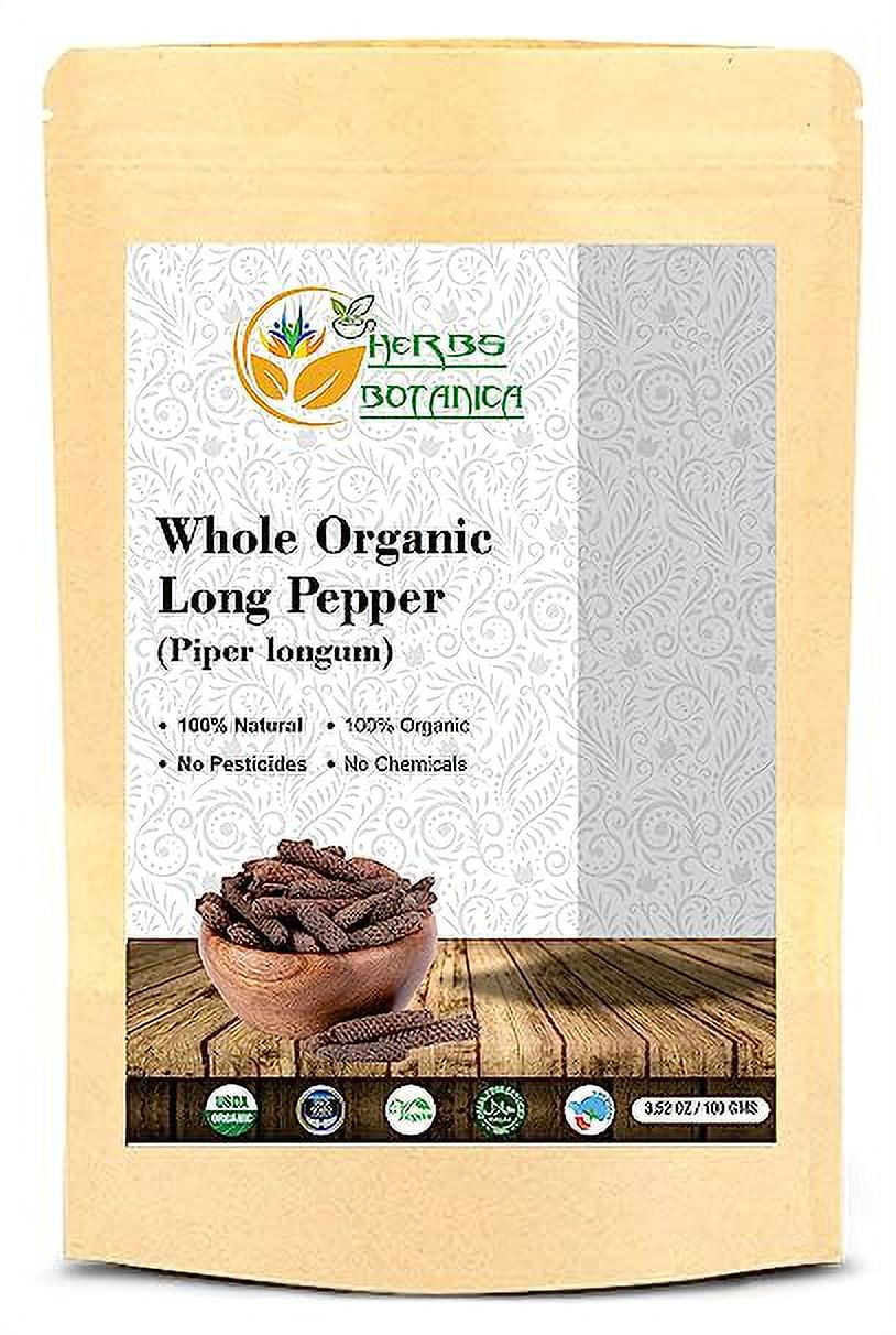 Herbs Botanica Long Pepper Whole Organic Piper Longum Black Peppercorns ...