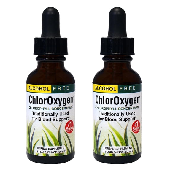 Herbs Etc. ChlorOxygen Chlorophyll Concentrate - Highly-Concentrated Energy Support - Aids Healthy Blood Circulation - Natural Vitality Support - Alcohol-Free - 2 fl oz (About 132 Servings) - 2 Pack