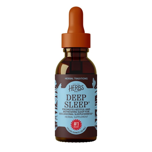 Herbs, Etc. Deep Sleep Classic Liquid Extract, Melatonin-Free, 1 fl oz (40 Servings)