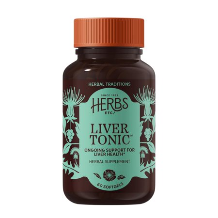Herbs, Etc. Liver Tonic Softgels, Natural Detoxification, 60 Count (60 Servings)