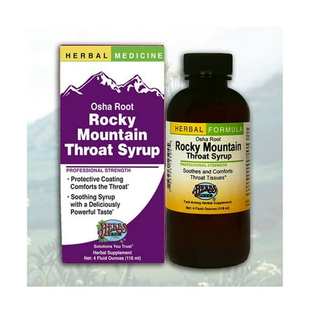 Herbs, Etc. Rocky Mountain Throat Syrup, Vegan, Gluten-free, 4 fl oz (23 Servings)