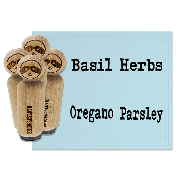 Herbs Oregano Basil Parsley Rubber Stamp Set for Scrapbooking Crafting Stamping - Medium 1 Inch