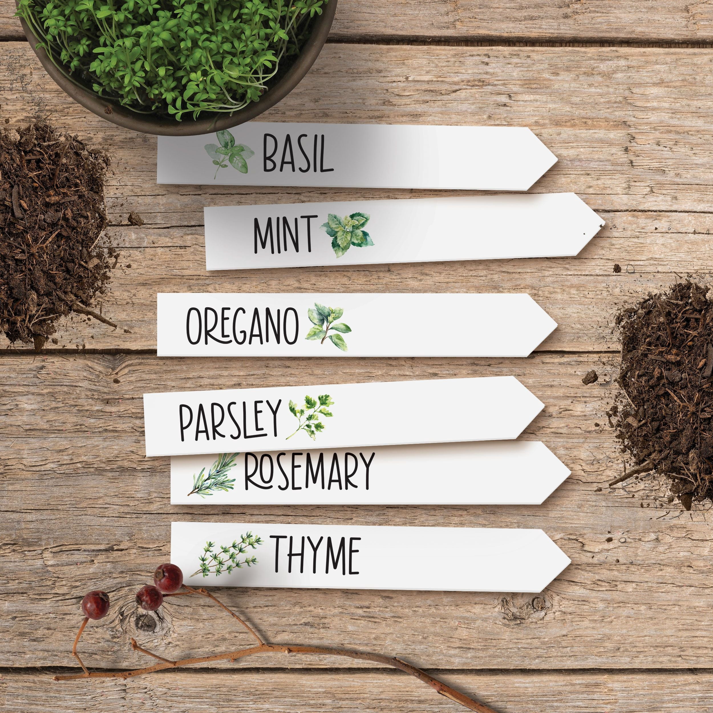 Plint Sign Herbs Plant Pal Garden Sign Set - Walmart.com