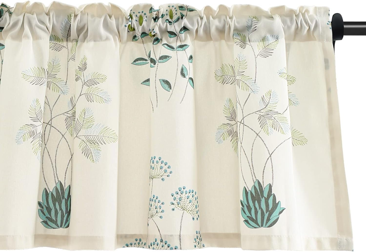 Herbs Printed Valances for Windows Rod Pocket Window Valance for ...