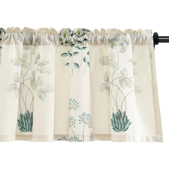 Herbs Printed Valances for Windows Rod Pocket Window Valance for Kitchen Living Room, 52 x 18 Inches, One Panel