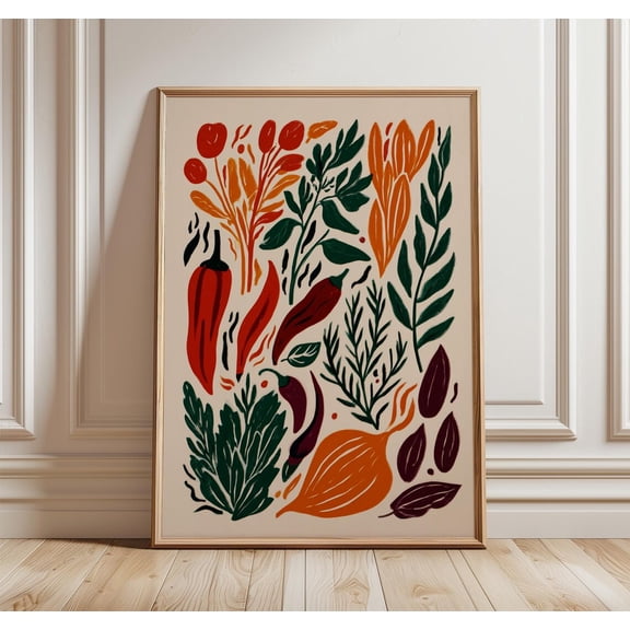 Herbs Spices Modern Botanical Kitchen Cooking Lovers Wall Decor Art Unframed Paper Print