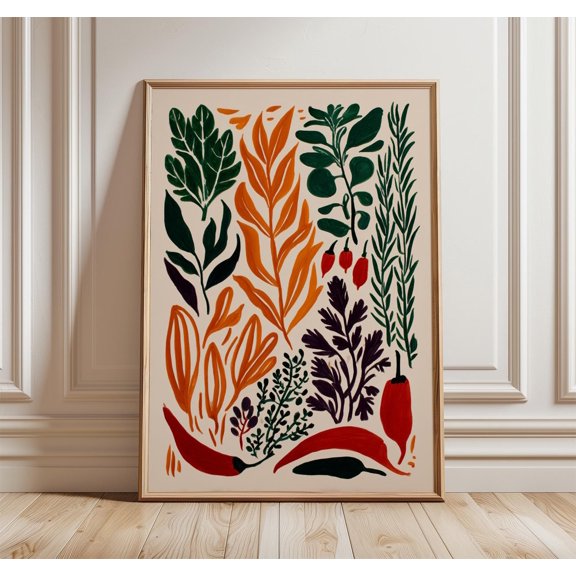 Herbs amp Spices Poster modern botanical art print kitchen wall art for cooking lovers 2
