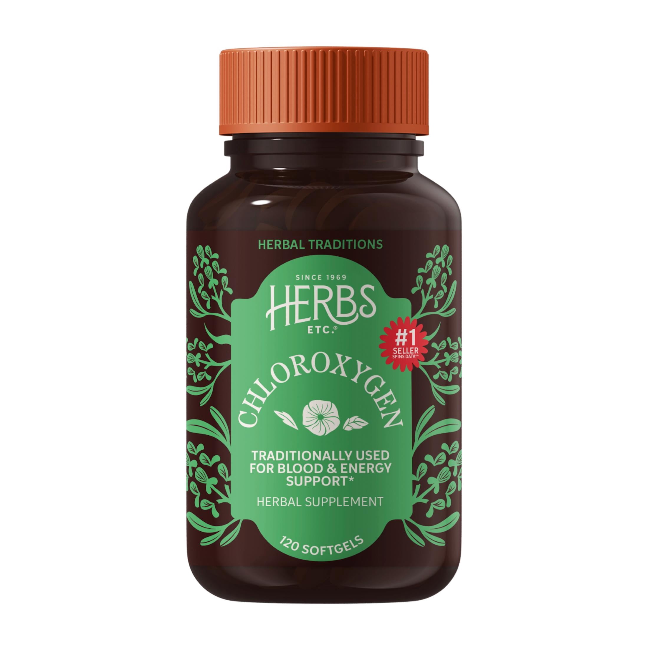 Herbs, Etc., ChlorOxygen Chlorophyll Concentrate Softgels, 120 ct