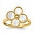 thumbnail image 1 of Herco 14K Polished and Beaded Mother of Pearl Flower Ring, 1 of 1