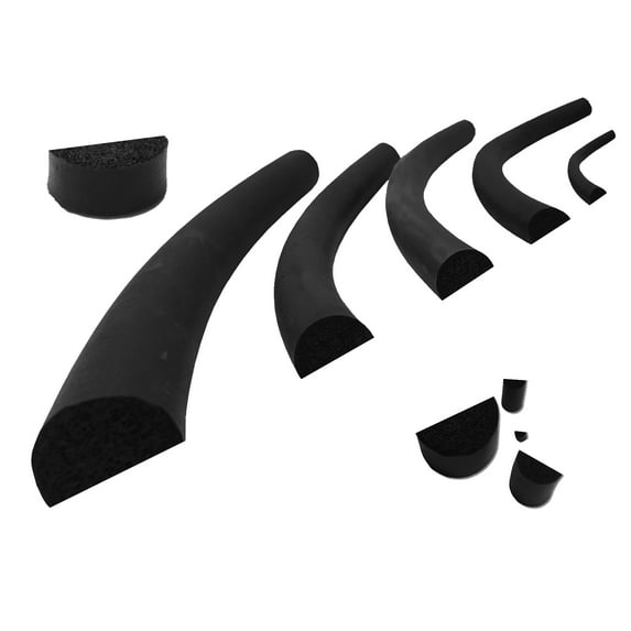 Herco 828 Closed-Cell Expanded Neoprene Rubber Sponge Cord Gasket - Half-Round - 5/16" x 100 ft.