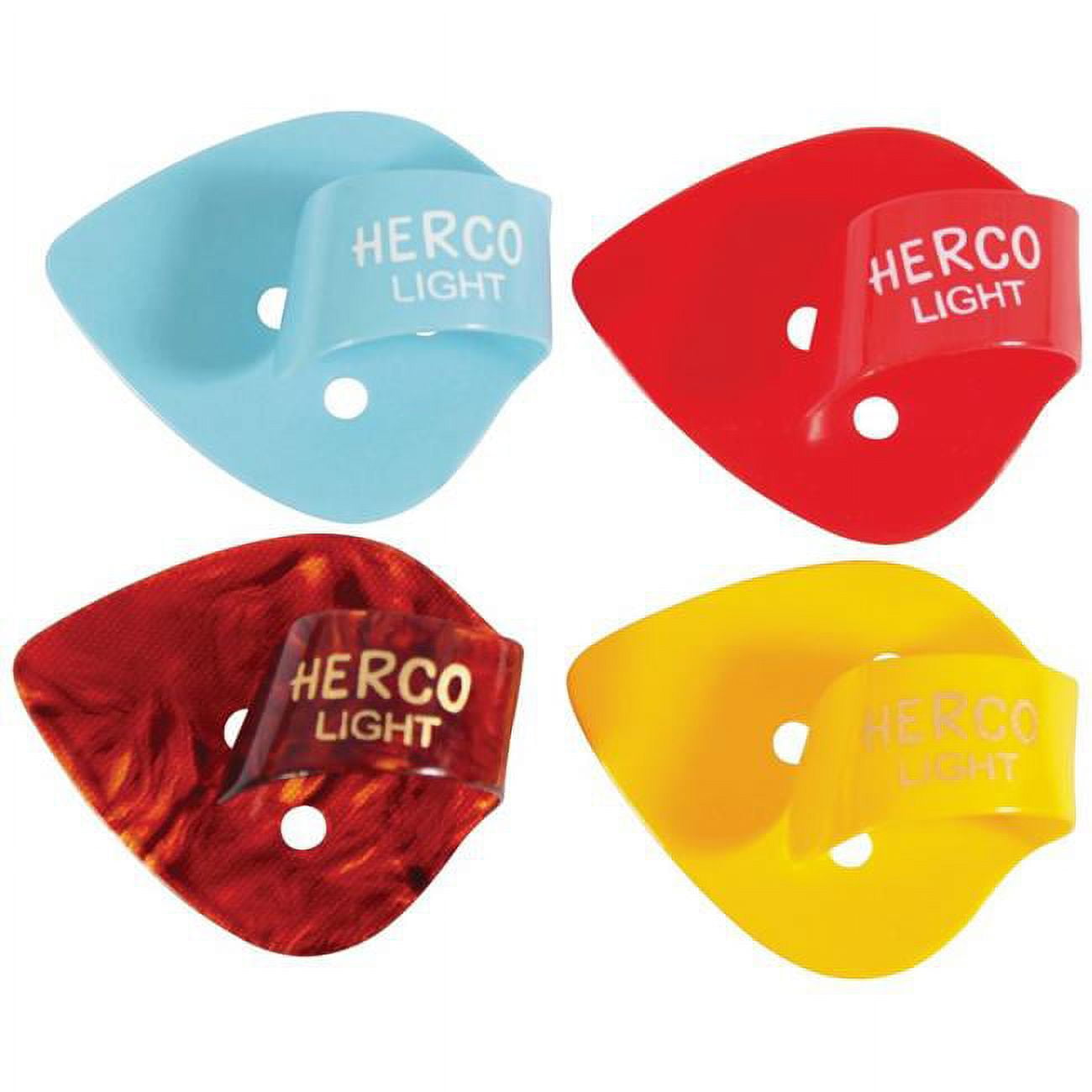 Herco HE111U Flat & Thumbpick Guitar Picks, Assorted Color Light