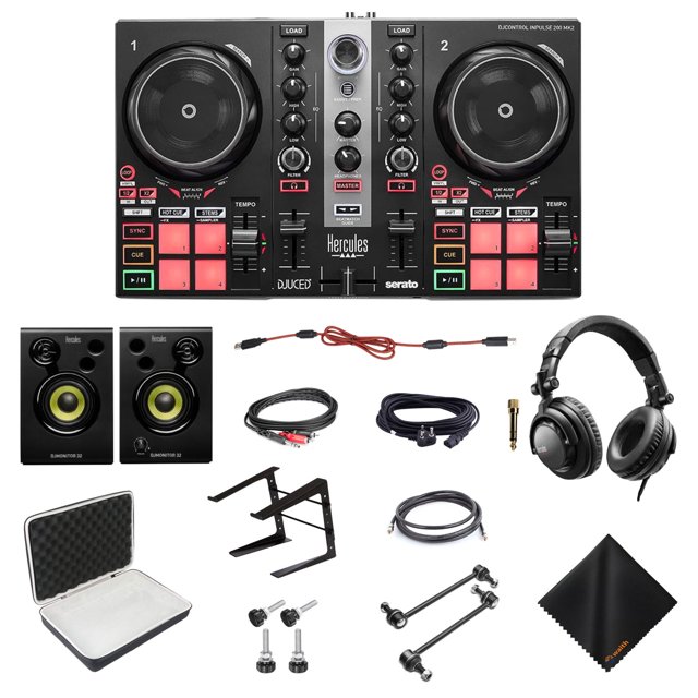 Hercules All in One DJ Learning Kit Inpulse 200MK2 DJ Controller with