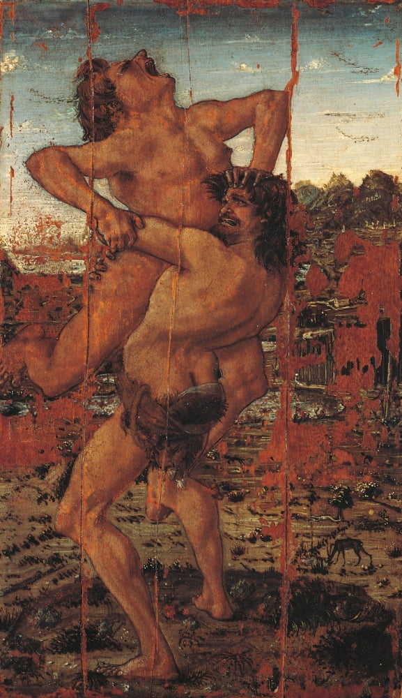Hercules And Antaeus Canvas Art - (24 x 36)