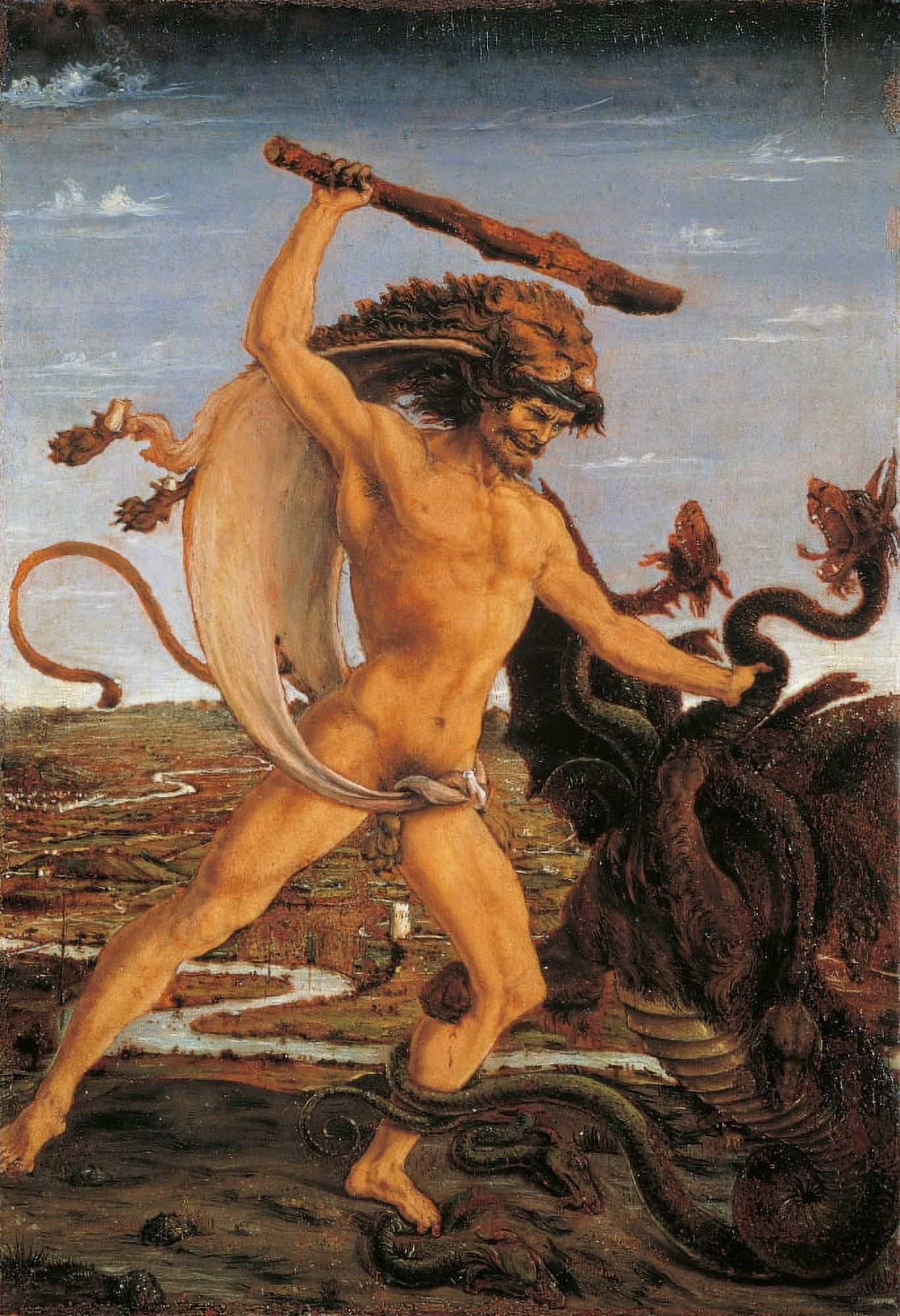 Hercules And The Hydra Canvas Art -  (24 x 36)
