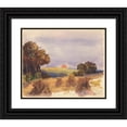 thumbnail image 1 of Hercules Brabazon Brabazon 17x15 Black Ornate Wood Framed Double Matted Museum Art Print Titled - A Cornfield at Sunset, 1 of 5