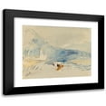 thumbnail image 1 of Hercules Brabazon Brabazon 18x15 Black Modern Framed Museum Art Print Titled - A Landscape with Mountains and a Stream, 1 of 5