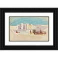 thumbnail image 1 of Hercules Brabazon Brabazon 24x16 Black Ornate Framed Double Matted Museum Art Print Titled: Walls of a North African City, 1 of 5