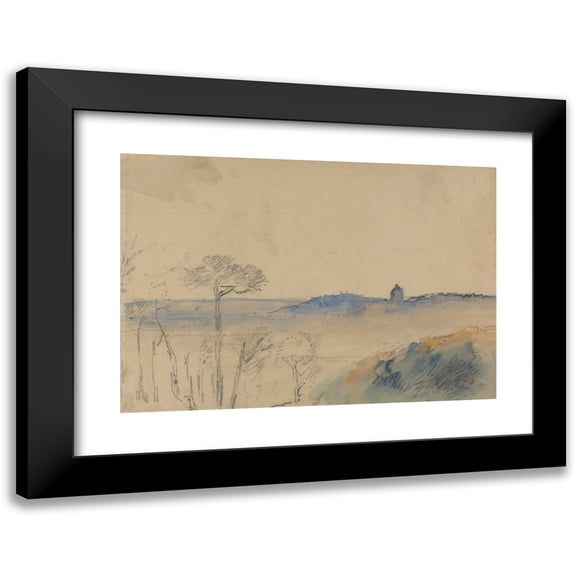 Hercules Brabazon Brabazon 24x18 Black Modern Framed Museum Art Print Titled - Rome from Monte Mario