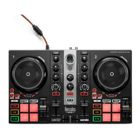 Hercules DJ Control Inpulse 200 MK2 2-Channel DJ Controller for Serato DJ Lite