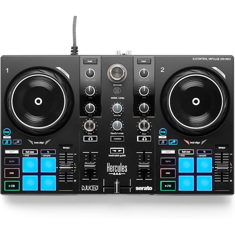 Hercules, DJControl Inpulse 200 MK3, 2-Deck Beginner DJ Controller