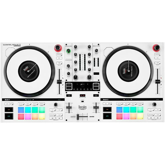 Hercules DJ DJControl Inpulse T7 2-Channel Motorized DJ Controller in Limited-Edition White White