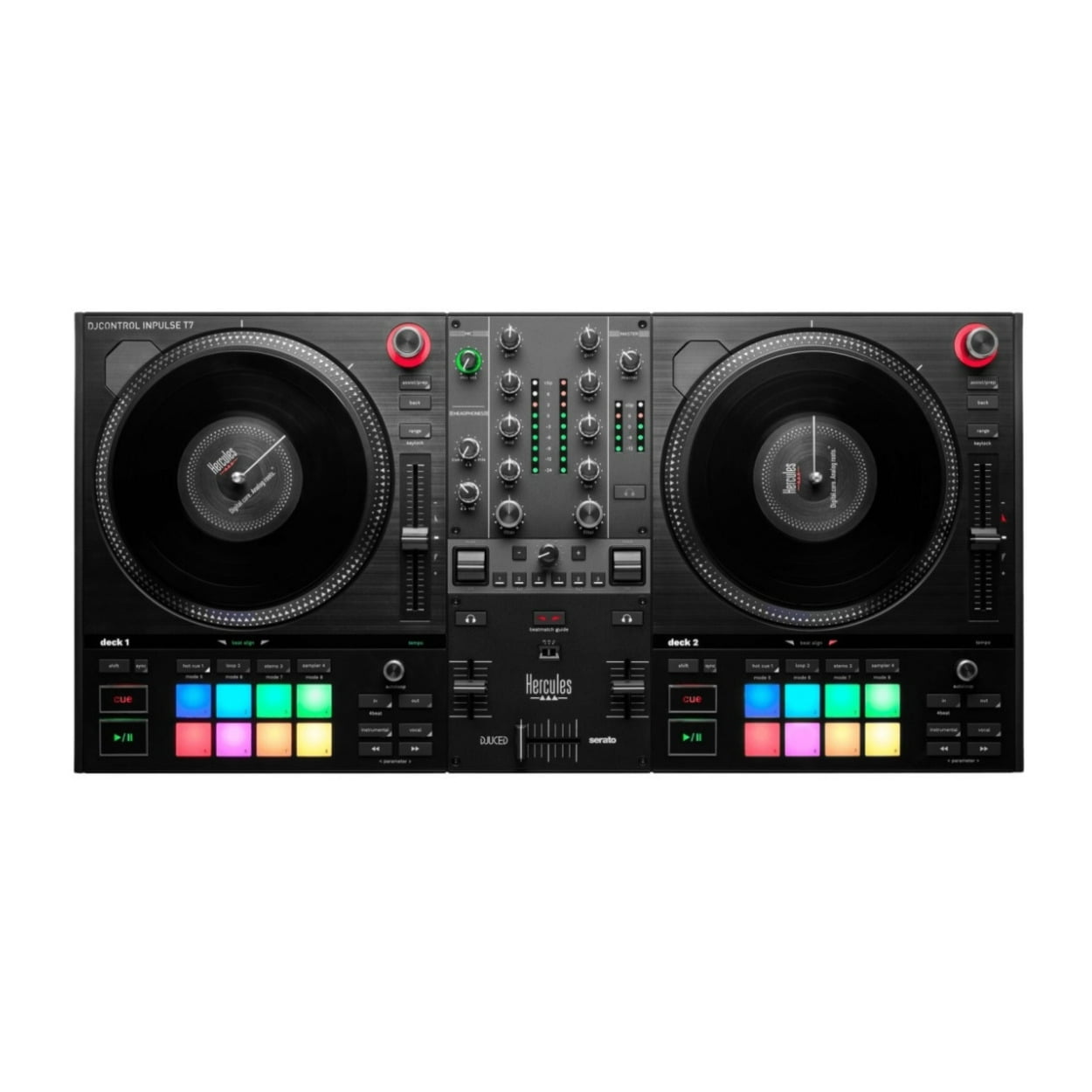 Hercules DJ DJControl Inpulse T7 2-Channel Motorized DJ Controller Black