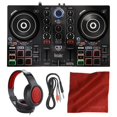 thumbnail image 1 of Hercules DJControl Inpulse 200 Compact DJ Controller + Headphone + Basic Accessory Bundle, 1 of 6