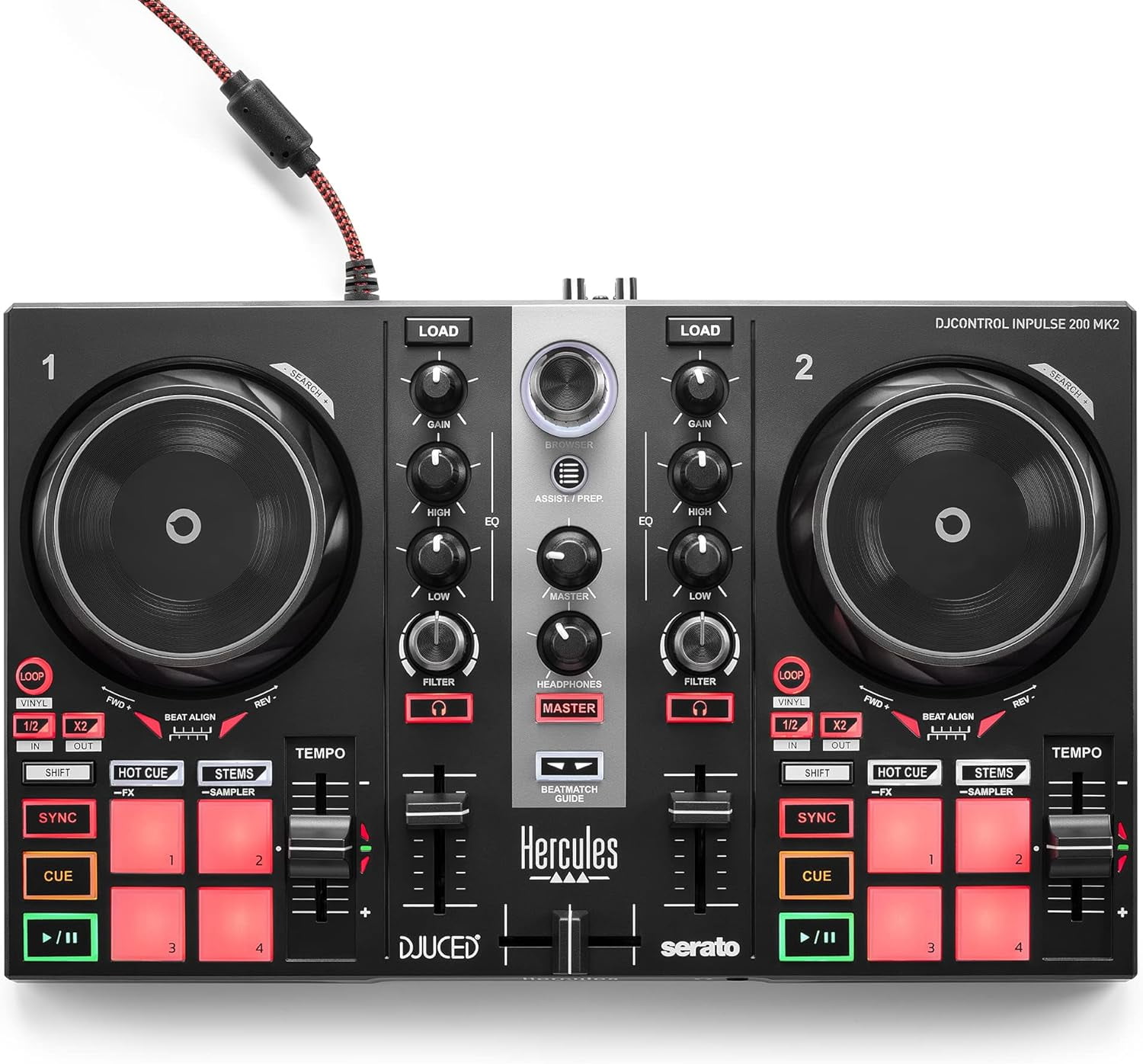 Hercules USB DJコントローラー Serato対応 Hercules DJControl Starlight - DJ Software Controller with