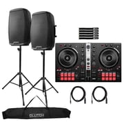 Hercules DJControl Inpulse 300 MK2 DJ Controller with 2 Gemini AS-2112BT Speakers Package