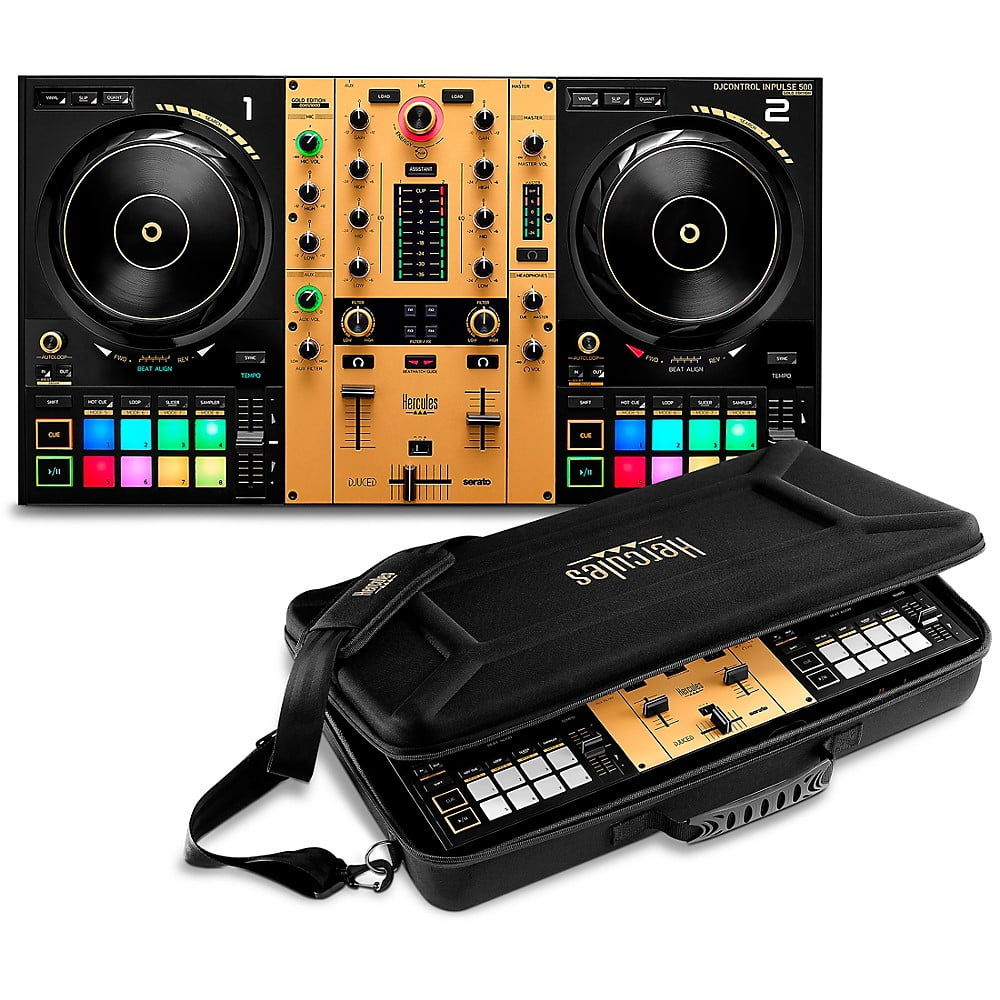Hercules DJControl Inpulse 500 Gold Limited Edition 2-Deck USB DJ Controller